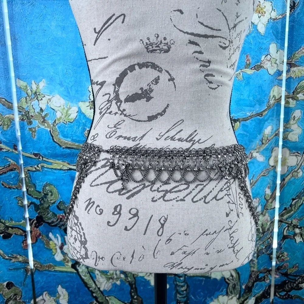 Silver Belly dancer belt.